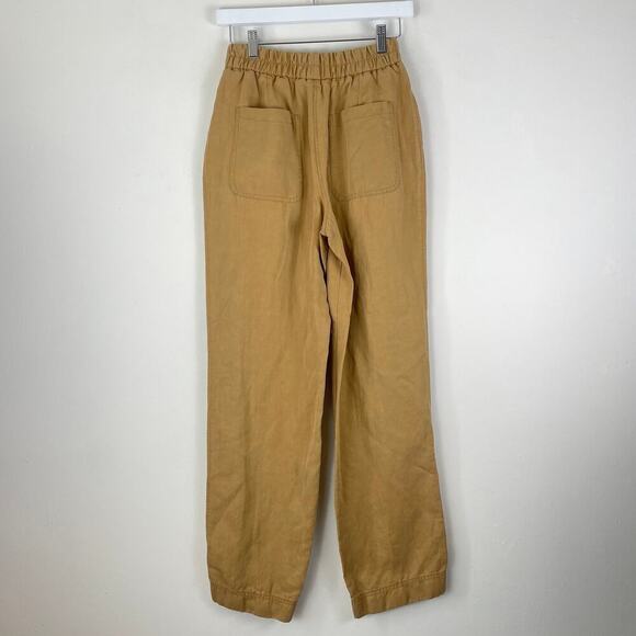Chloe Stora Trousers Straight Leg With Pockets Color Tan Size 36 OR SMALL - Picture 6 of 9